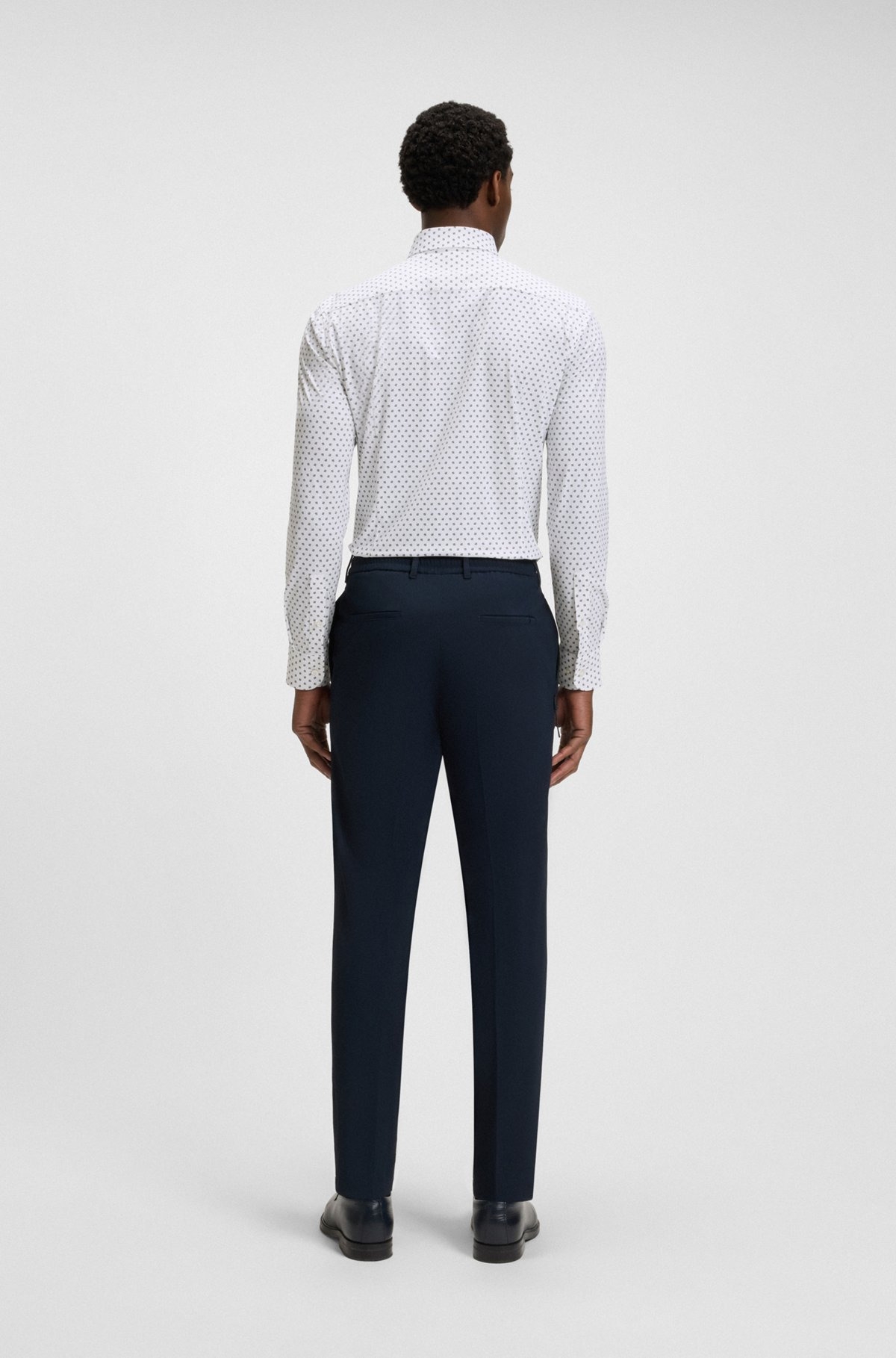 SLIM-FIT SHIRT IN ITALIAN-MADE PERFORMANCE-STRETCH FABRIC - 5