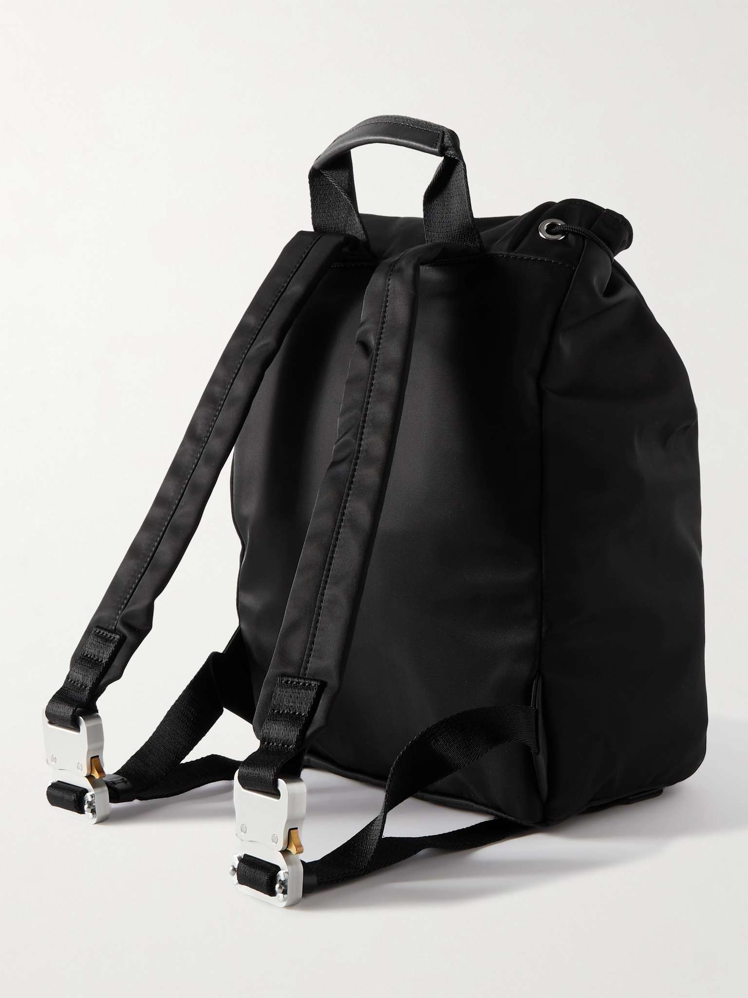 Leather-Trimmed Recycled Nylon Backpack - 4