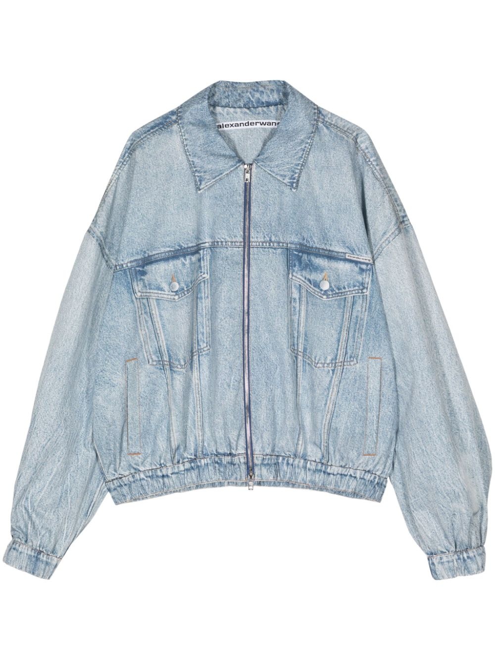ジャケット ALEXANDER WANG Woman Jacket Denim 1WC1251603 486 Alexander Wang Shrunken Denim Jacket | Blue | FARFETCH JO