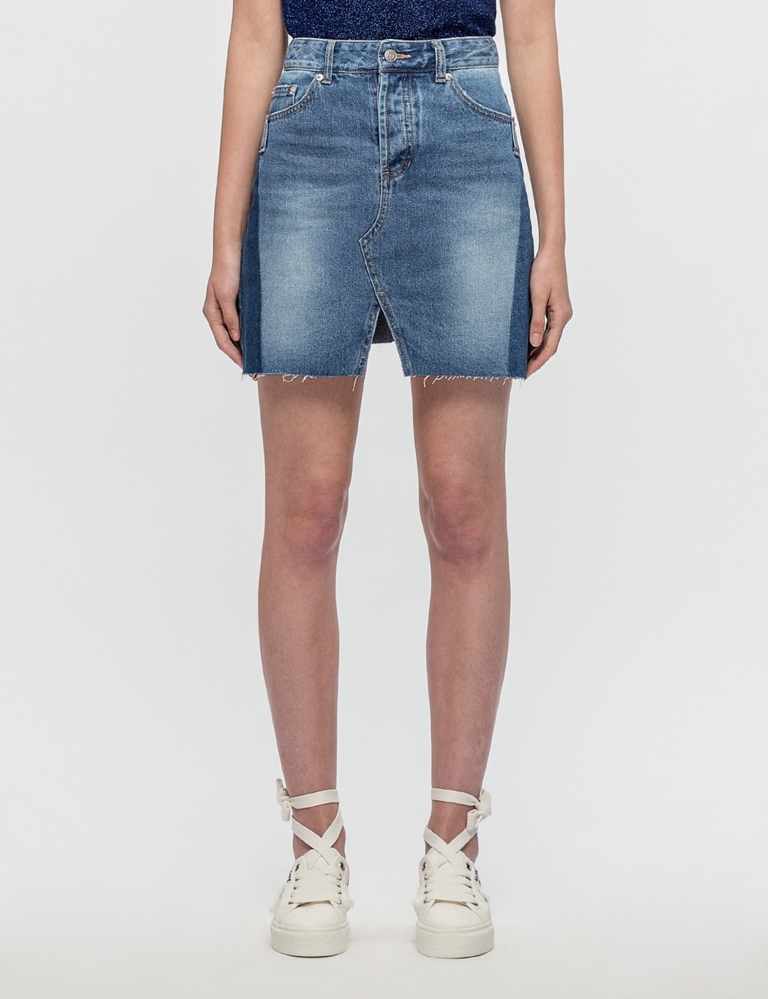 CUT OFF DENIM SKIRT - 1