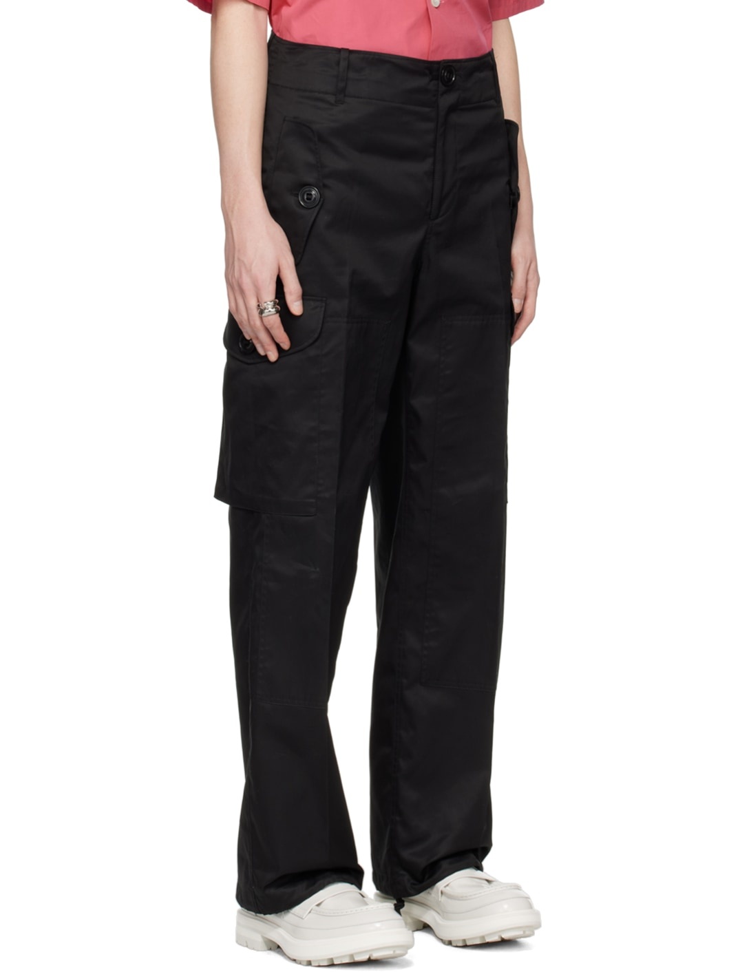 Black Military Cargo Pants - 2