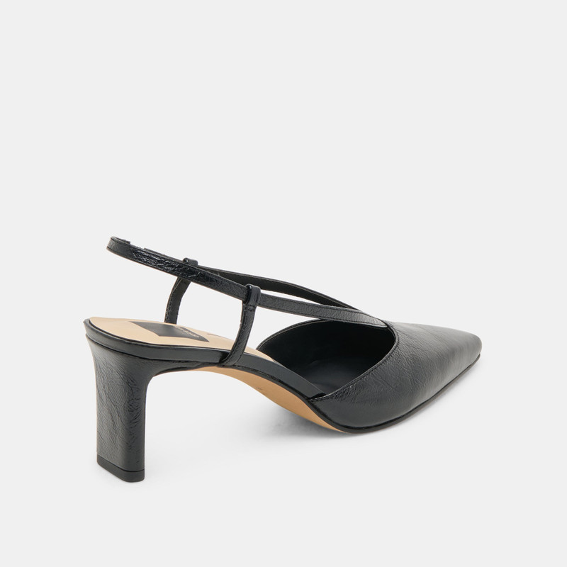 GINAY HEELS BLACK LEATHER 5