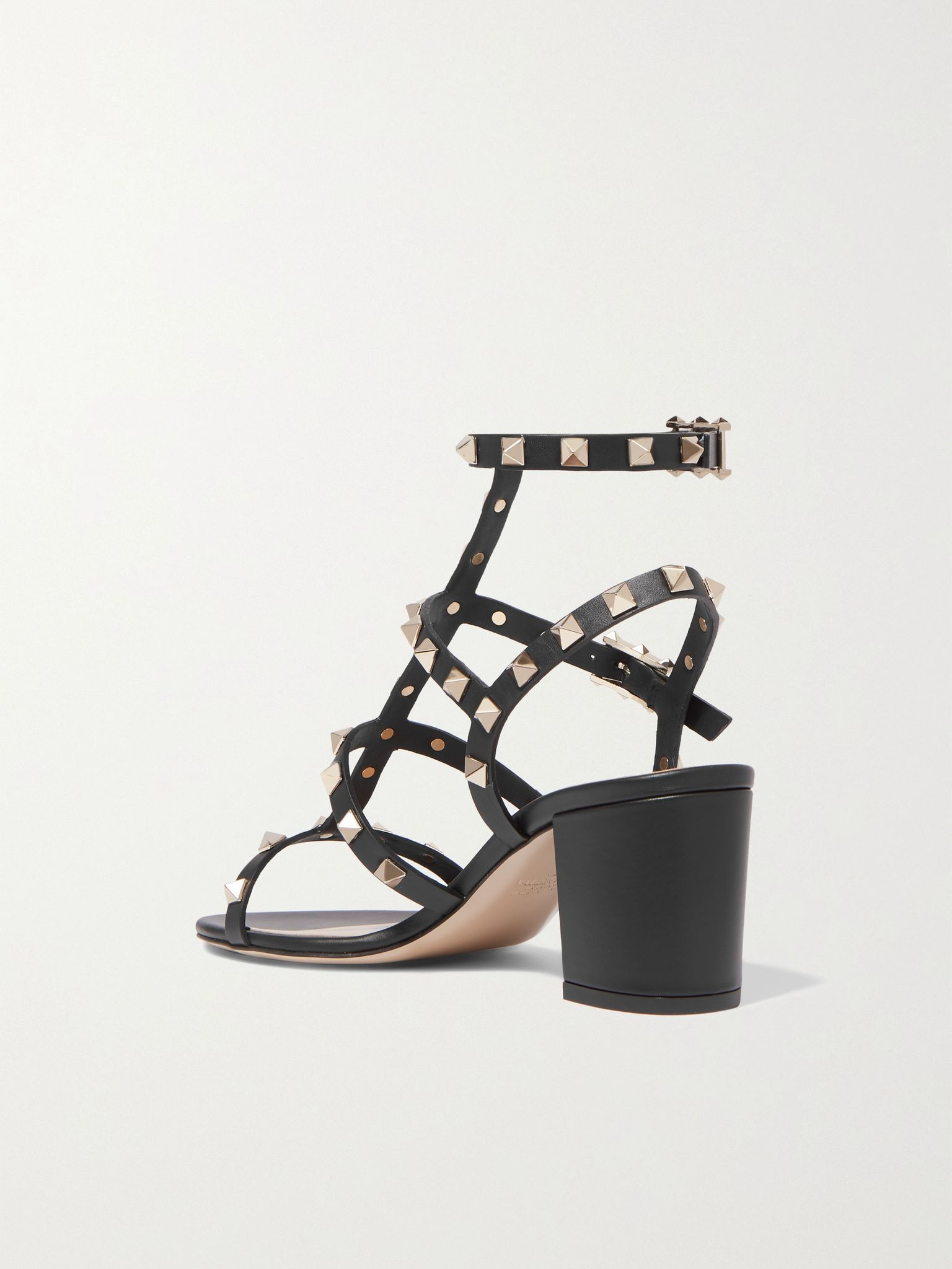 Rockstud 60 leather sandals Black - 3