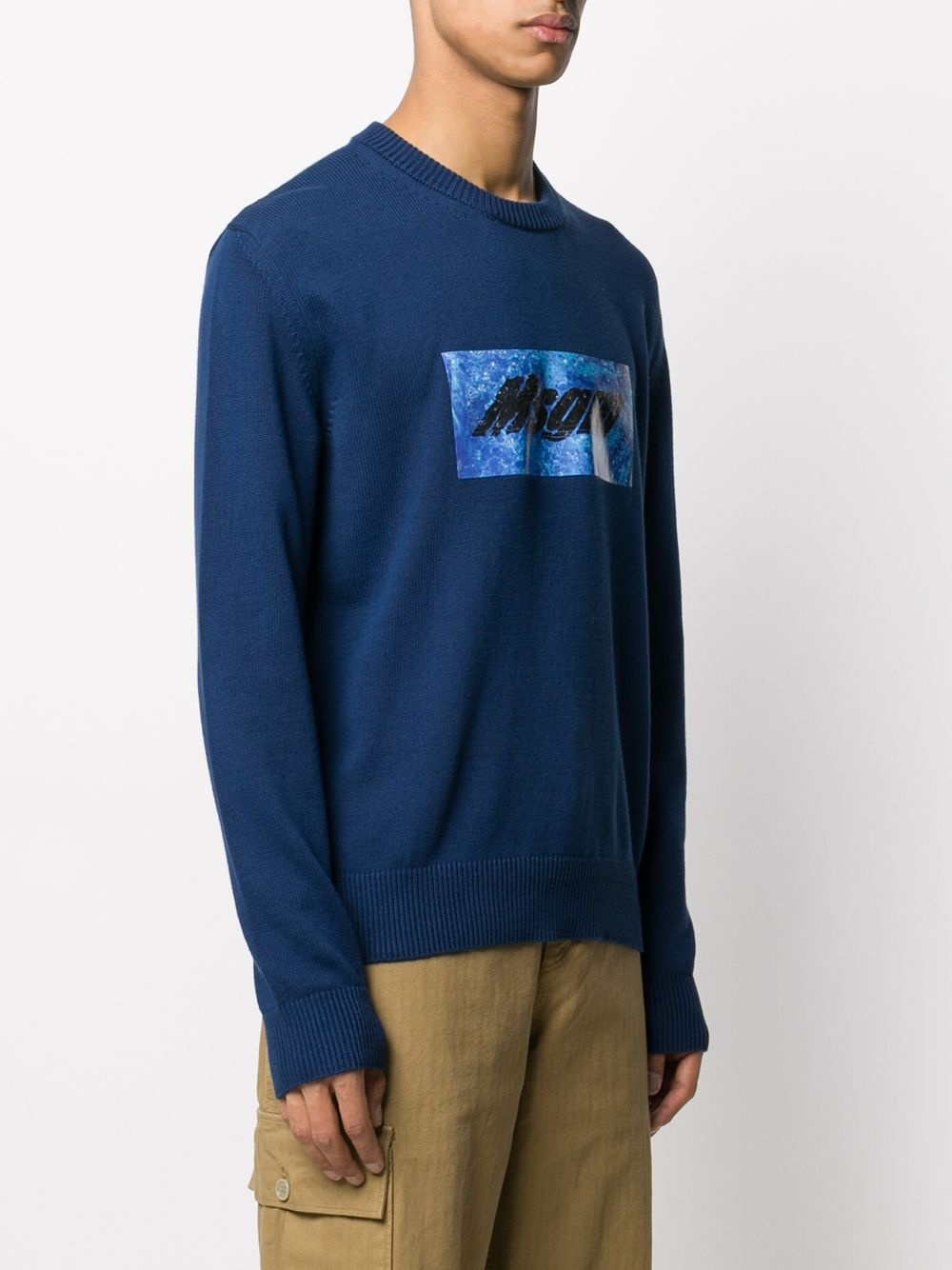 graphic logo-print crew-neck jumper - 3