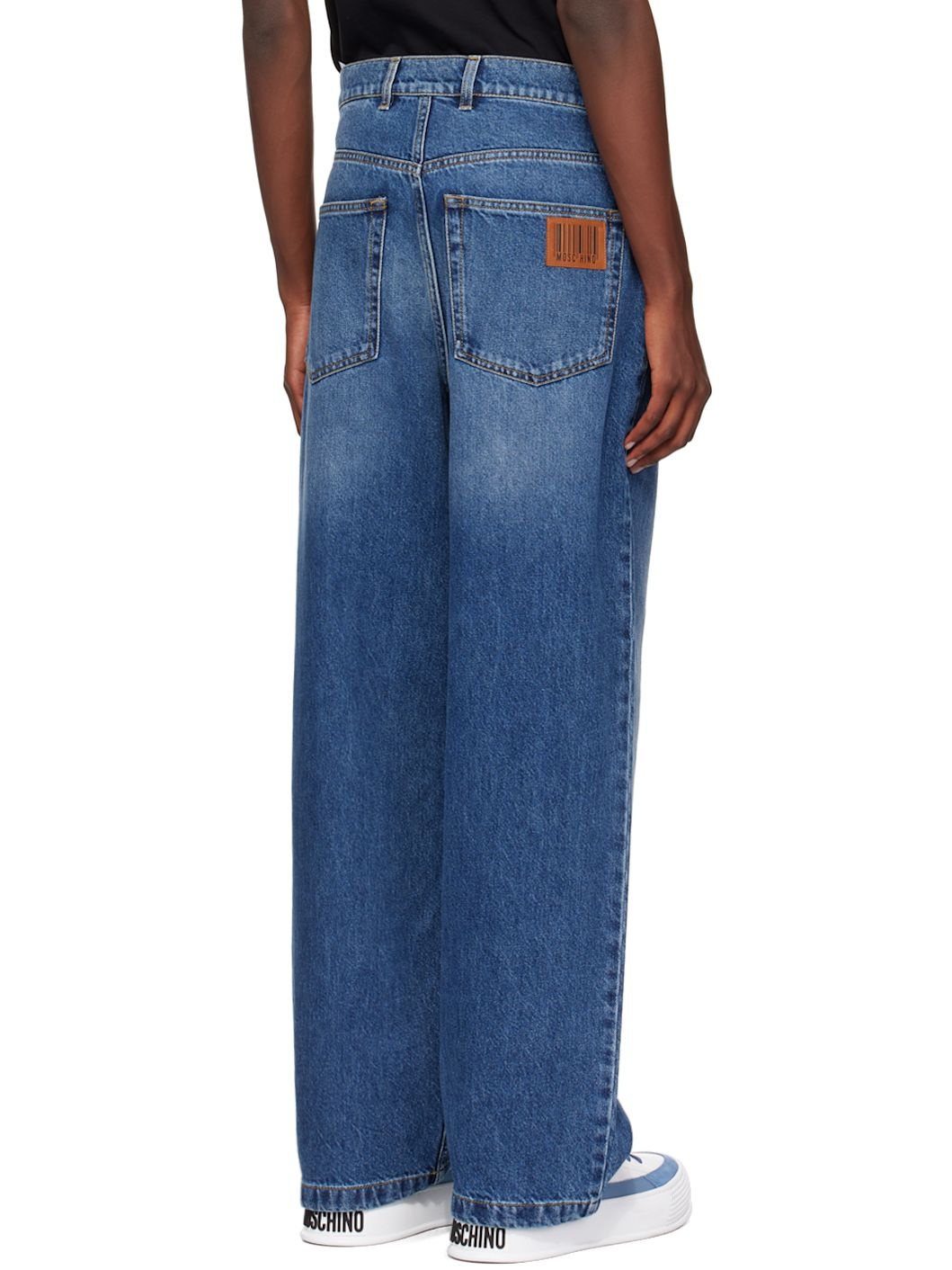Blue Pleated Jeans - 3