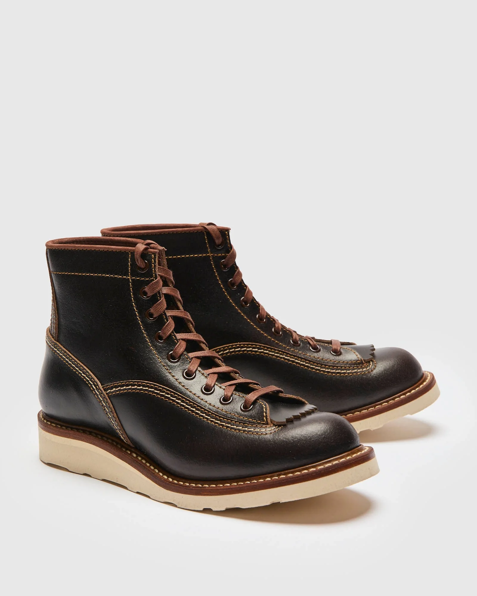 Donkey Puncher Boot in Horween Waxed Dark Brown - 1