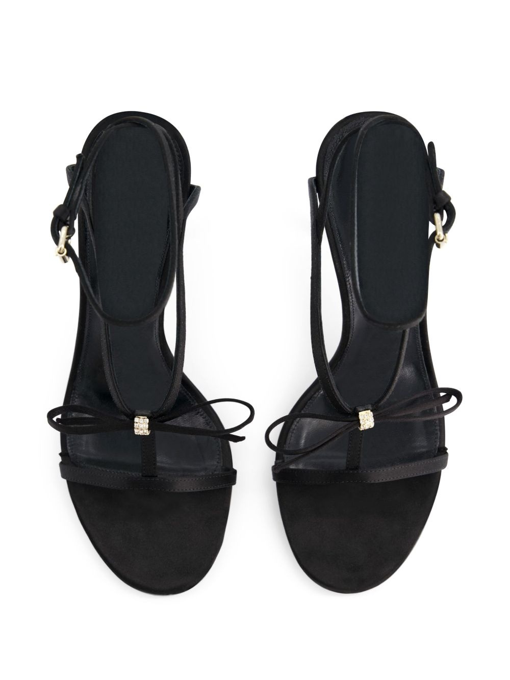 90mm bow-embellished satin sandals - 4
