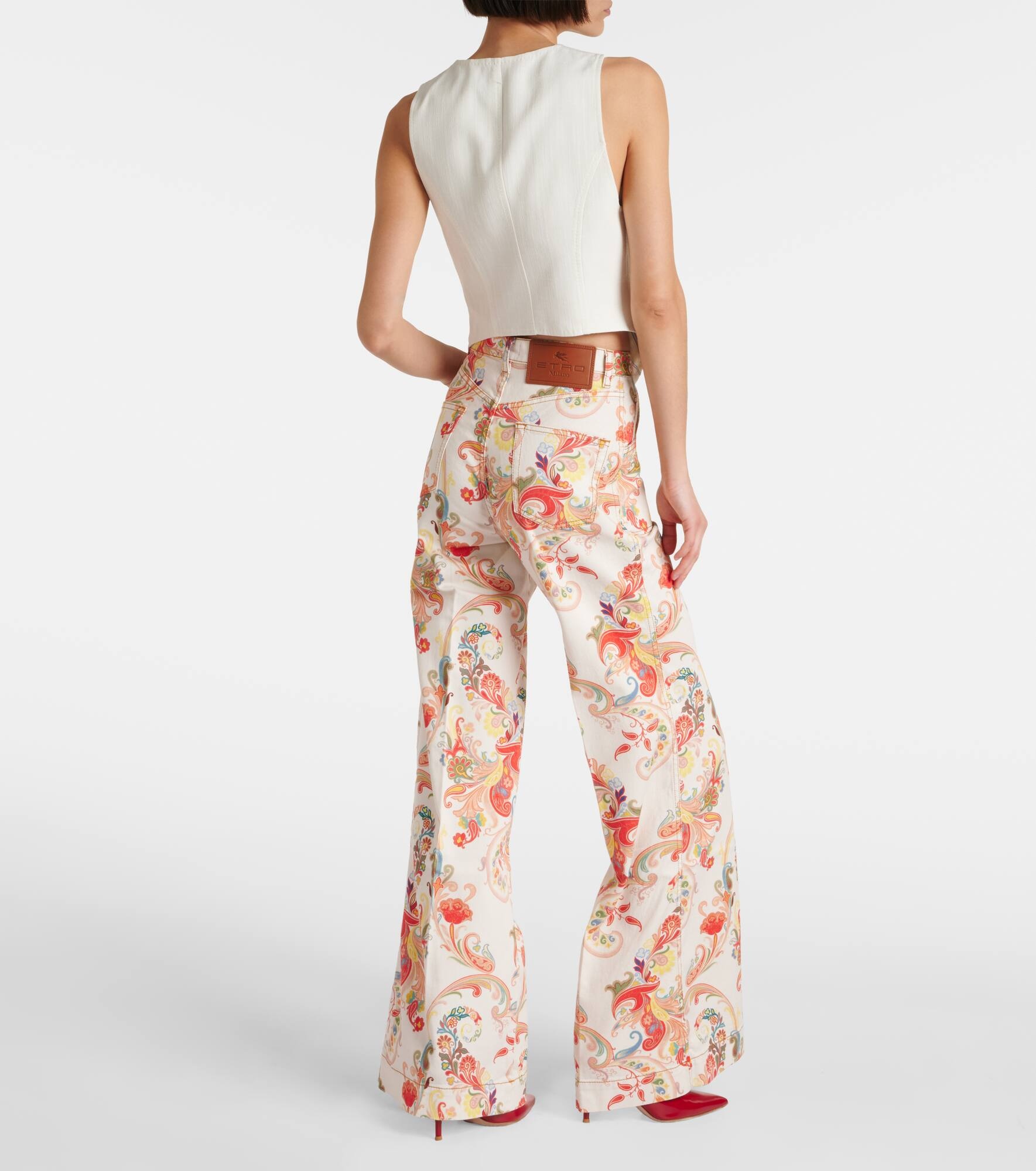 Paisley high-rise flared jeans - 3