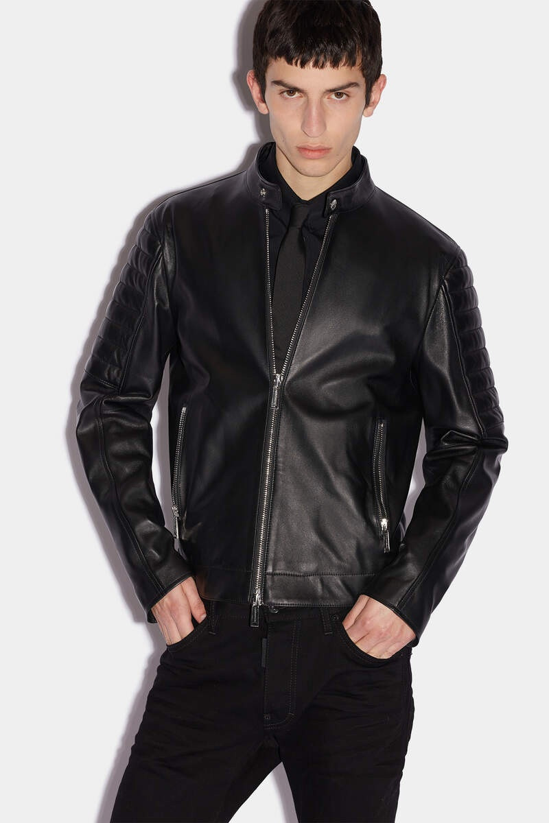IBRA BLACK ON BLACK BIKER JACKET - 1