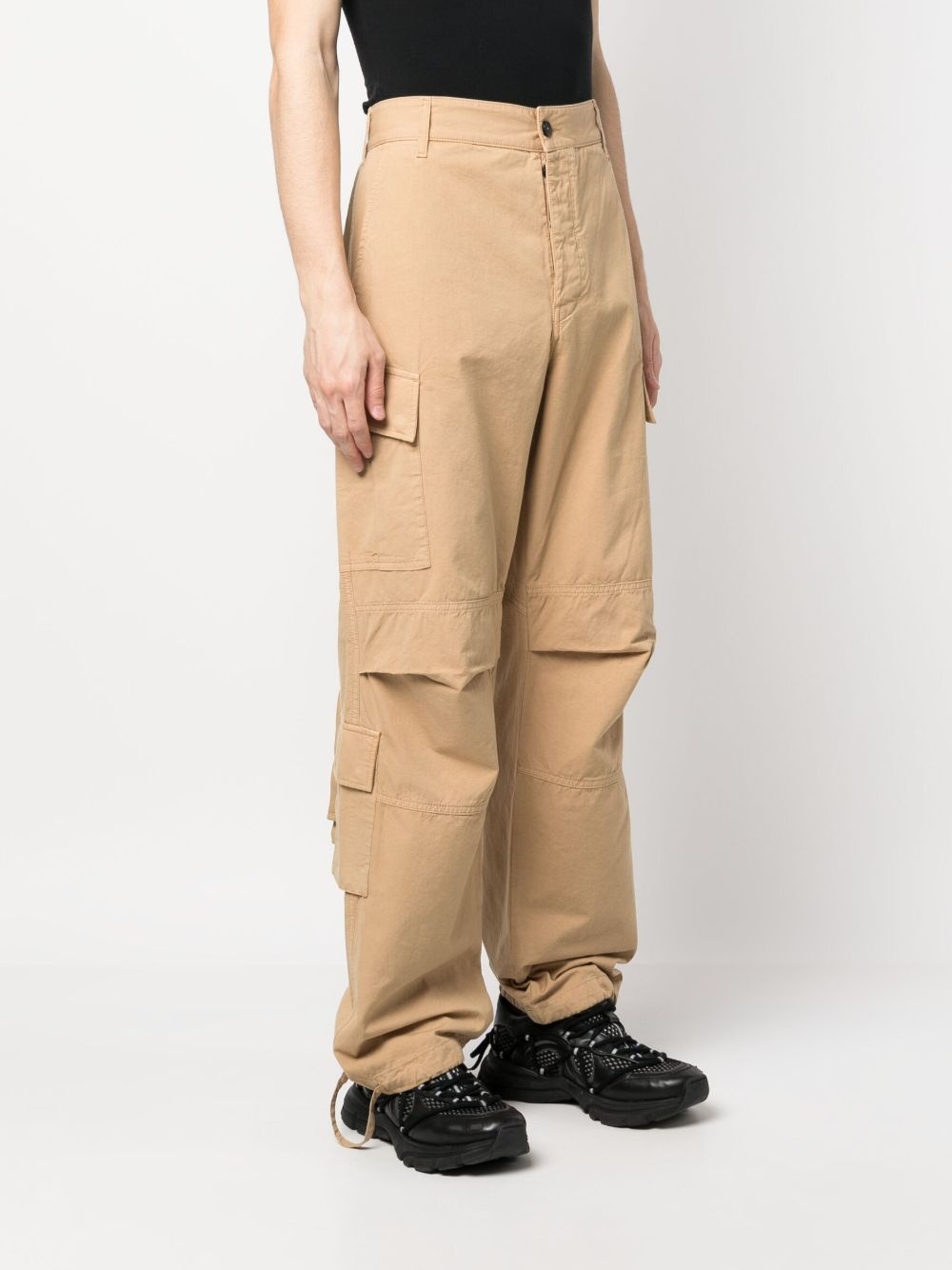 wide-leg cargo trousers - 3