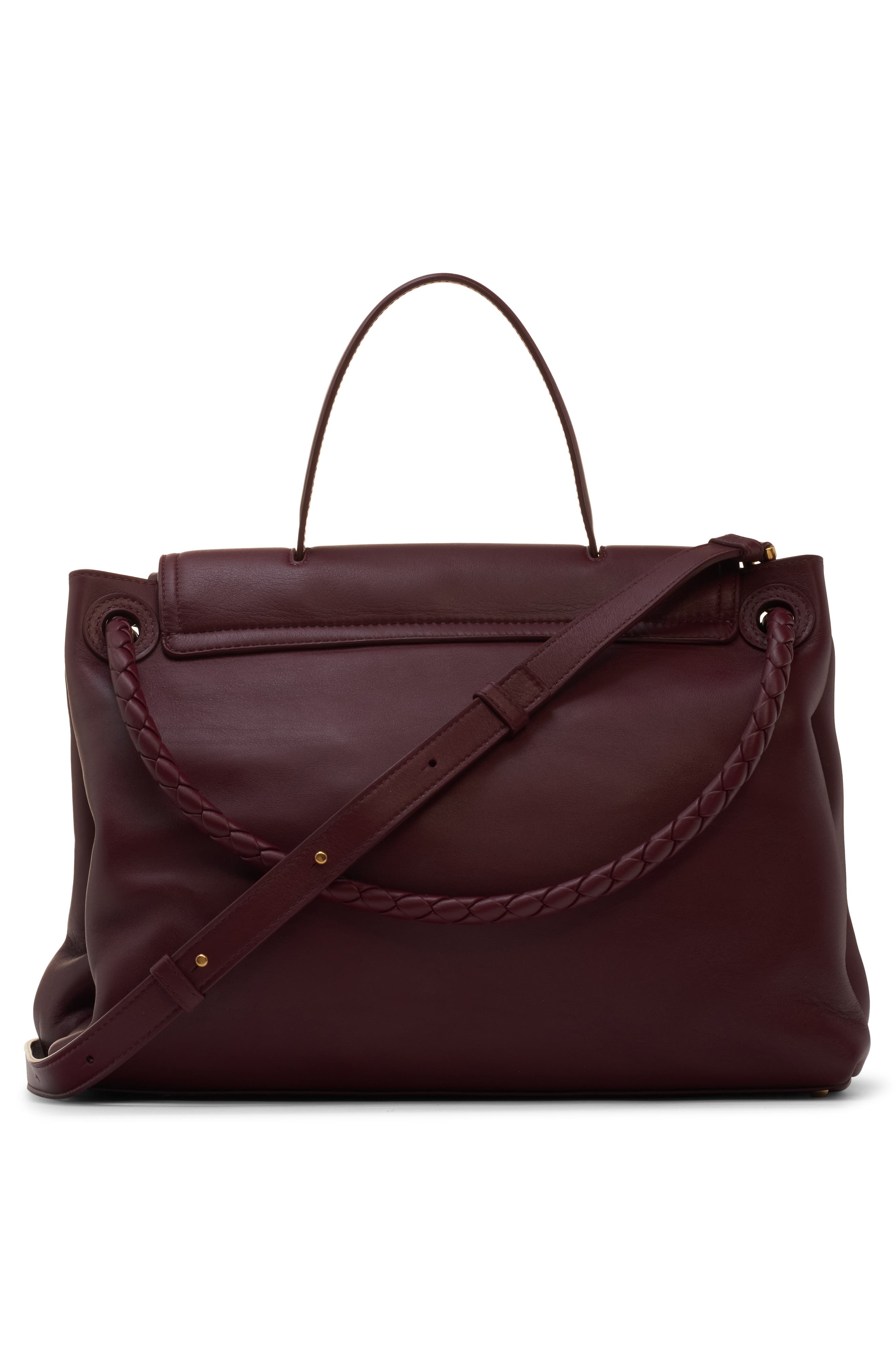 Bottega Veneta Ciao Ciao Knot Detail Leather Top Handle Bag in 2250 Barolo-M Brass at Nordstrom - 6