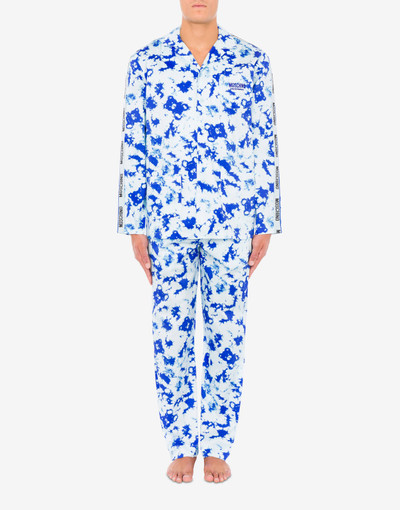 Moschino TEDDY TIE DYE COTTON SATIN PYJAMAS outlook