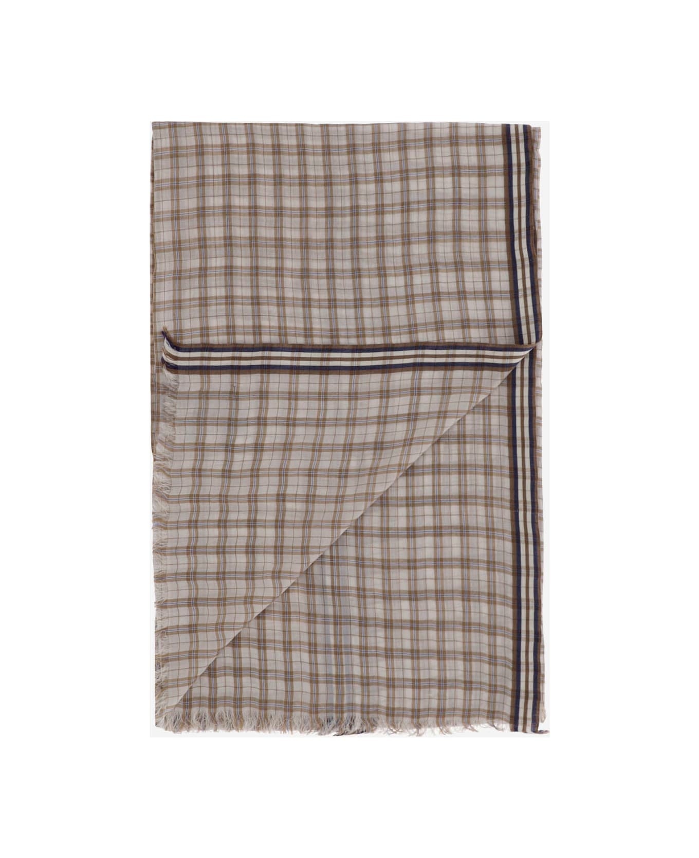 Silk Plaid Scarf - 3