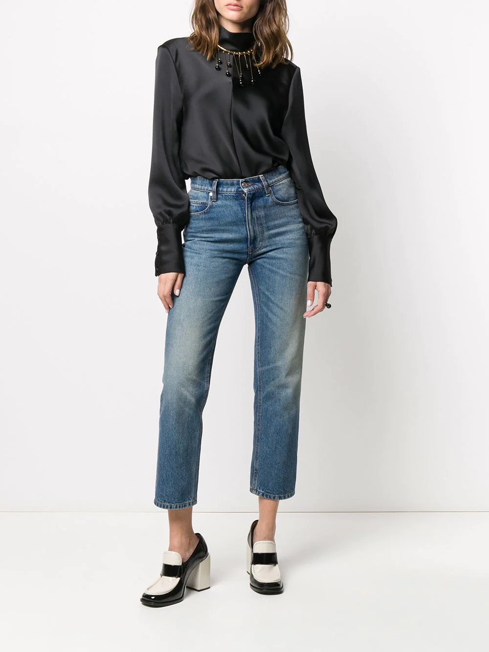 funnel neck blouse - 2