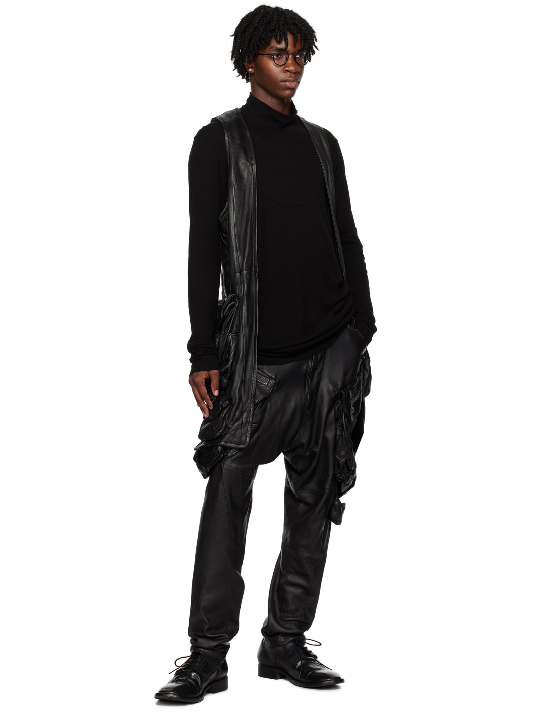 Black Edge Seam Turtleneck - 4