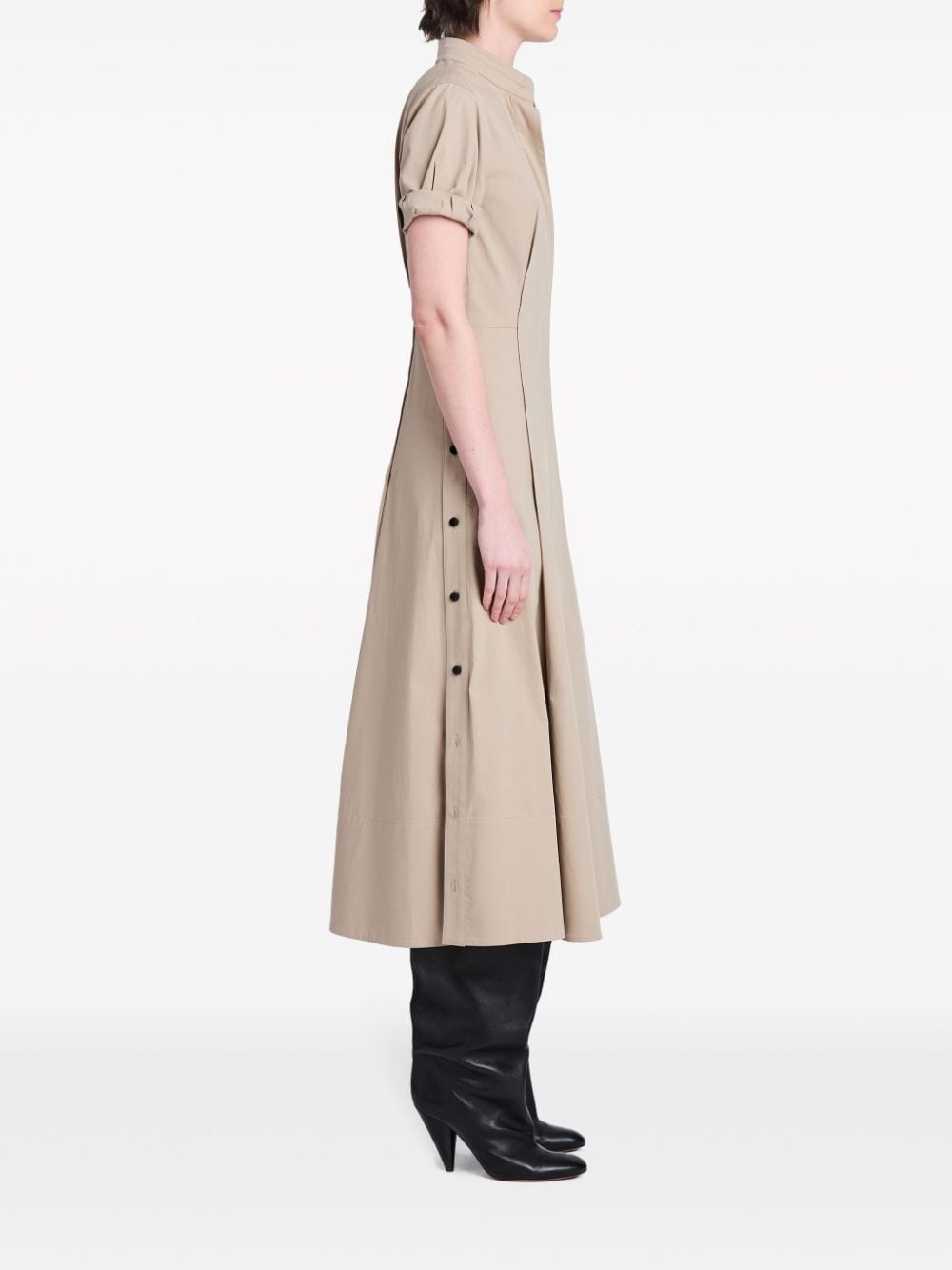 Tracey buttoned-slits midi dress - 3