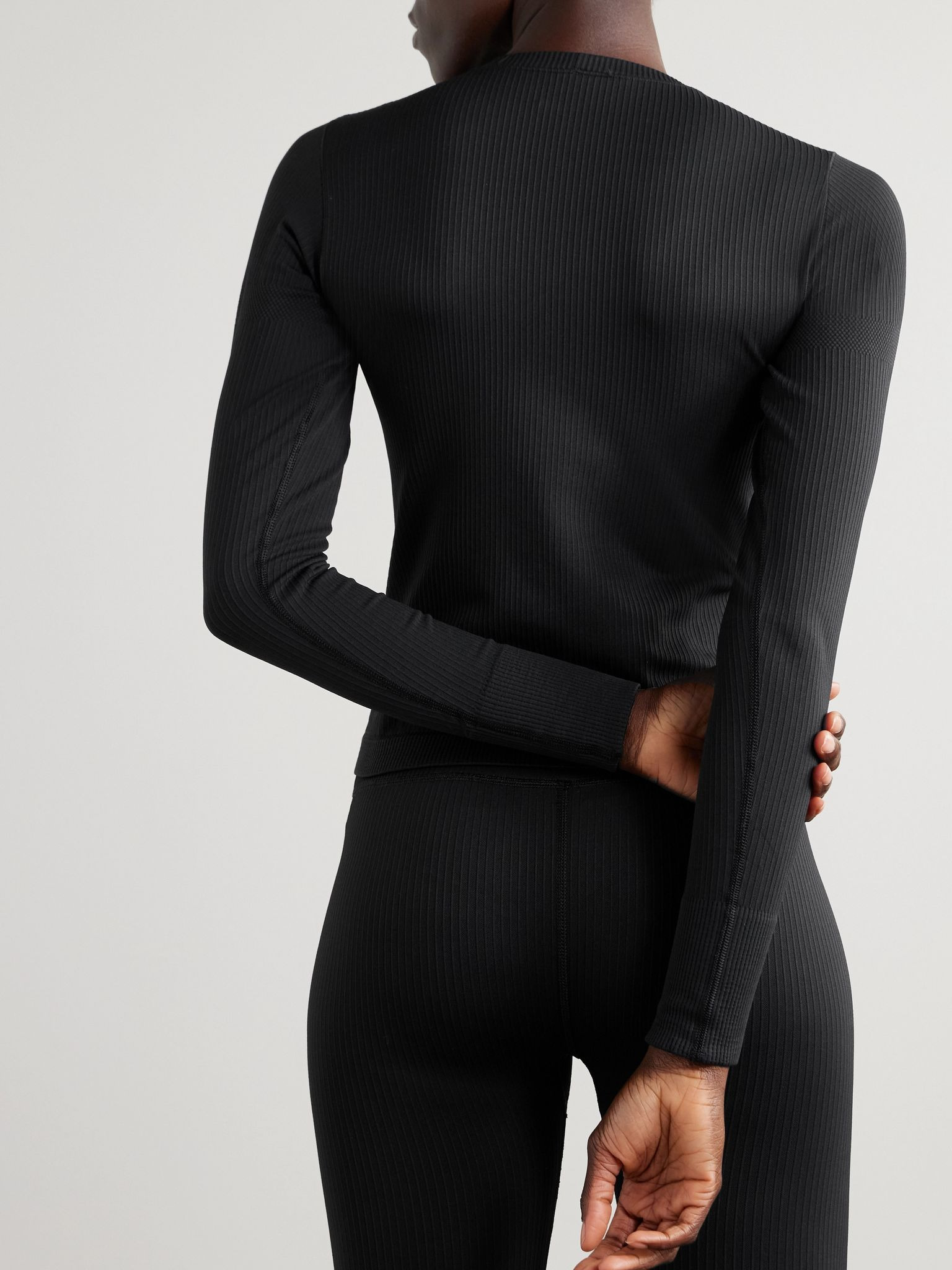 Ribbed thermal top Black - 4