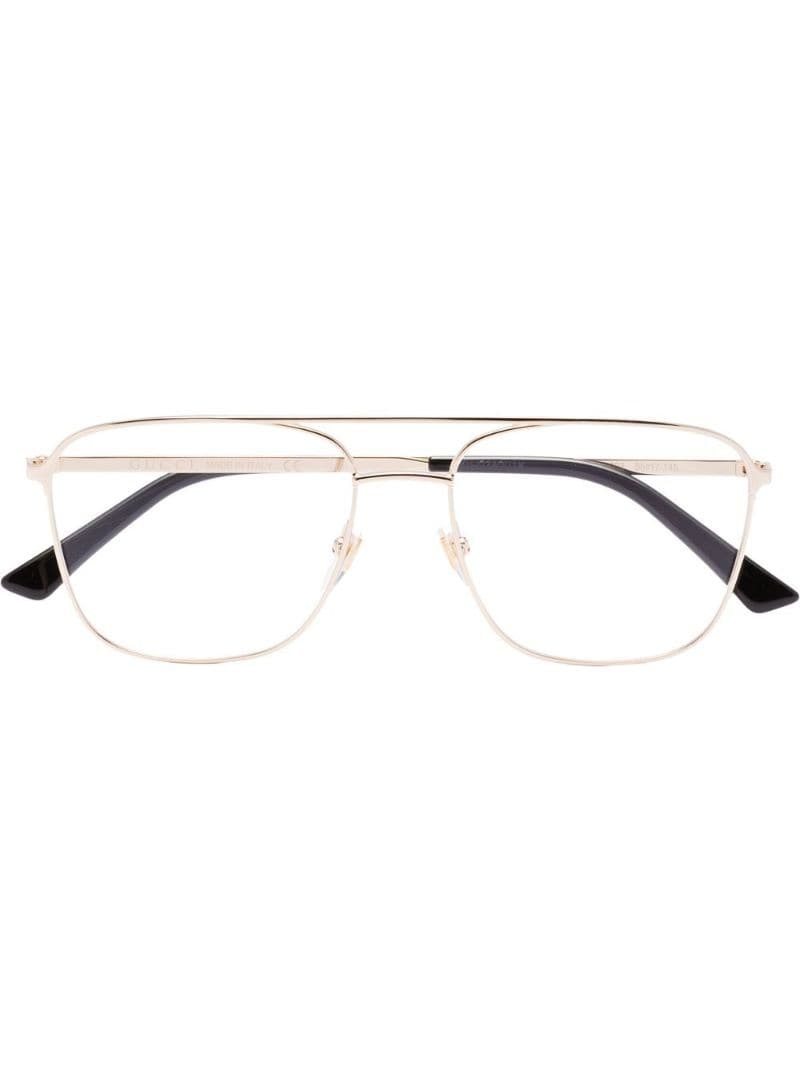 pilot-frame two-tone glasses - 1