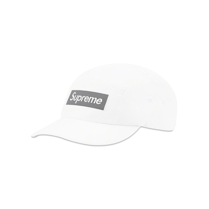 Supreme Reflective Jacquard Logo Camp Cap 'White' - 1