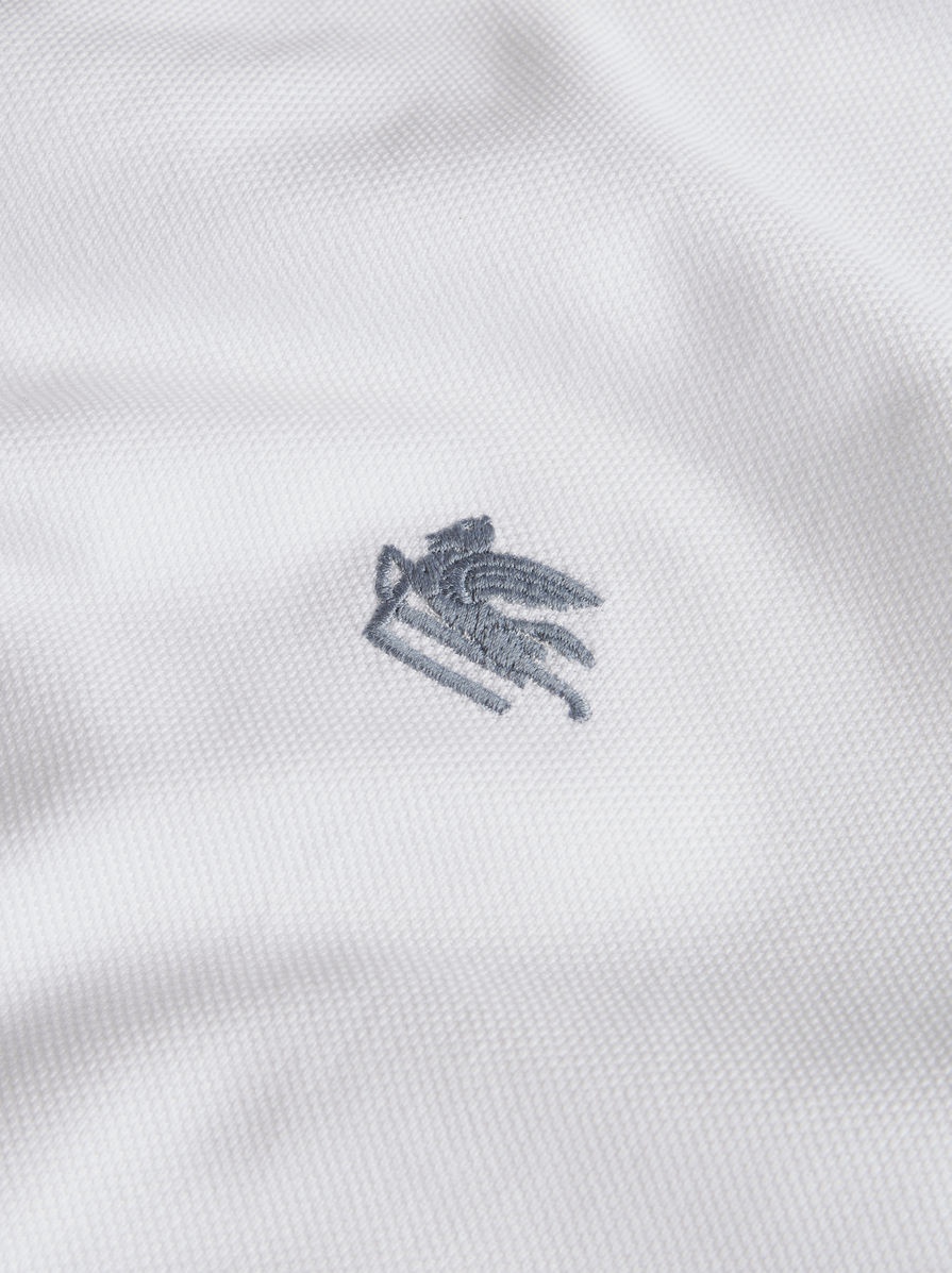 POLO SHIRT WITH LOGO AND PAISLEY UNDERCOLLAR - 6