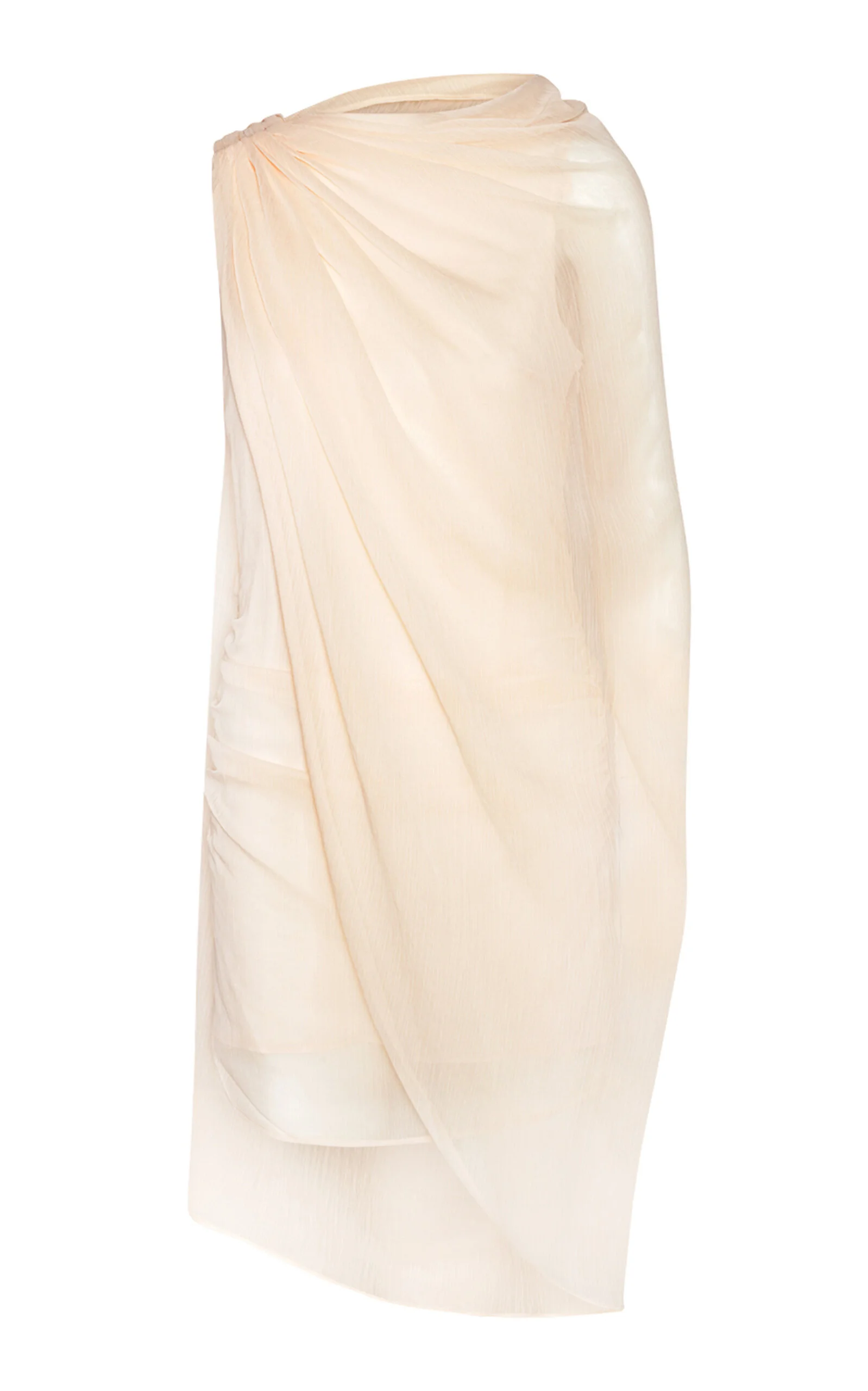 Cape-Detailed Chiffon Mini Dress ivory - 1