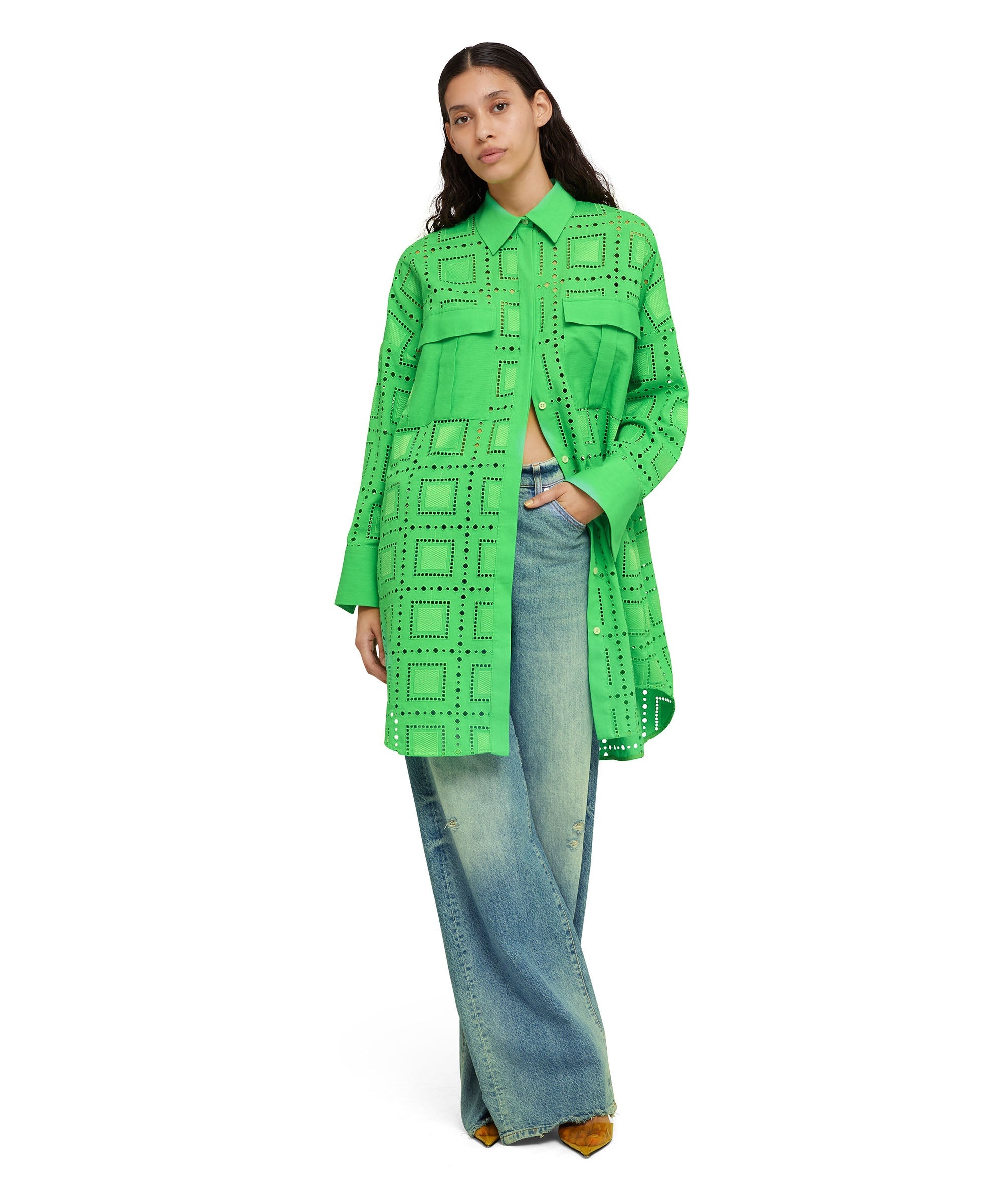 Sangallo cotton chemisier dress - 5
