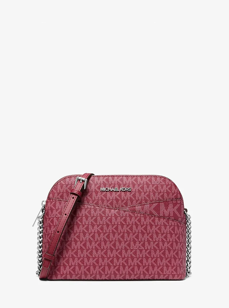 Jet Set Travel Medium Logo Dome Crossbody Bag - 1