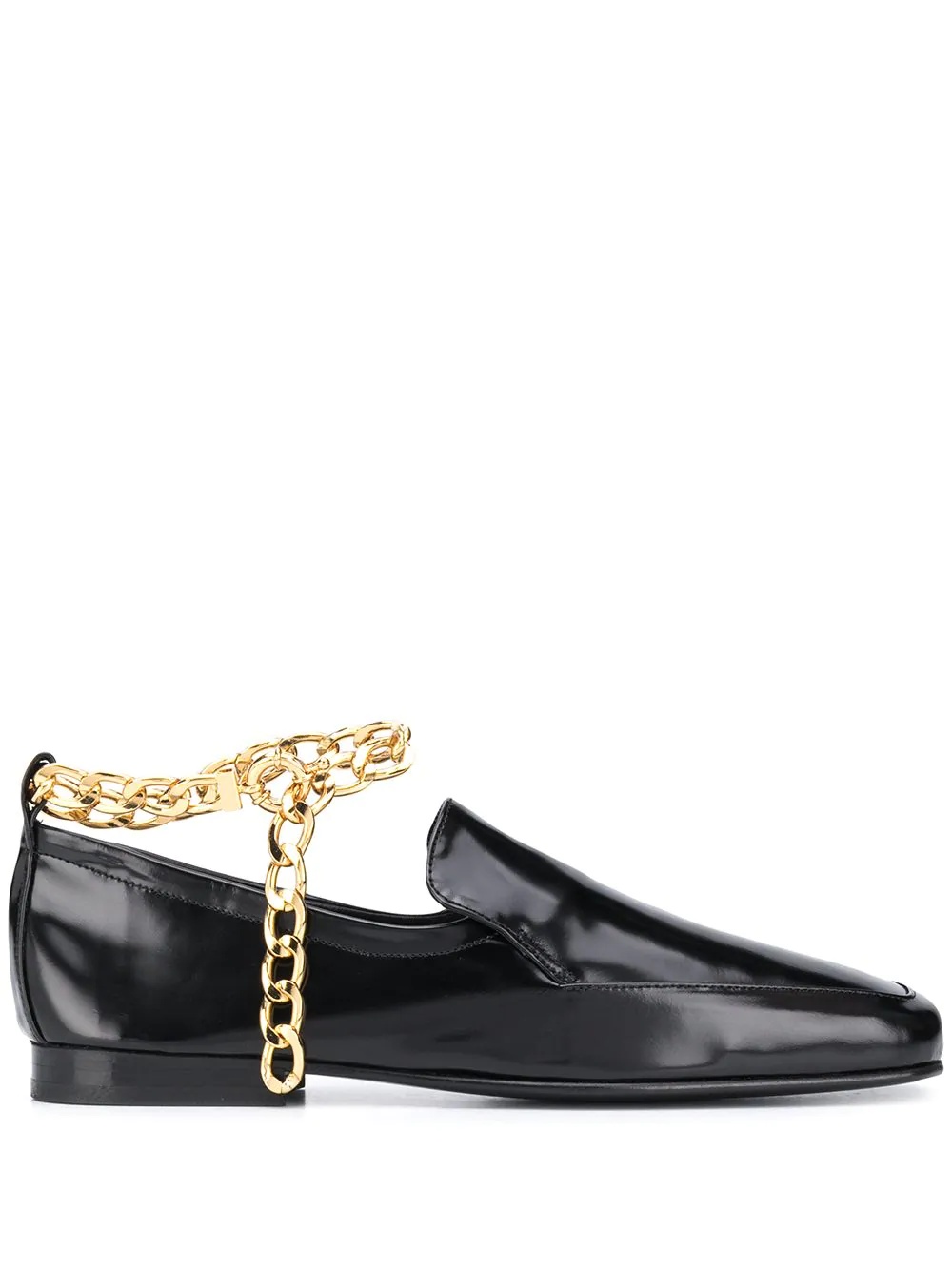 chain ankle strap loafers - 1