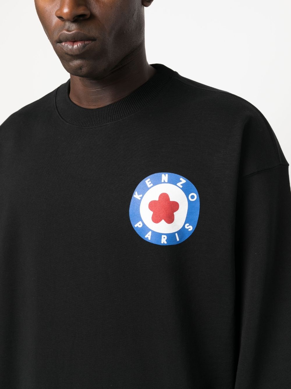 logo-print cotton sweatshirt - 5
