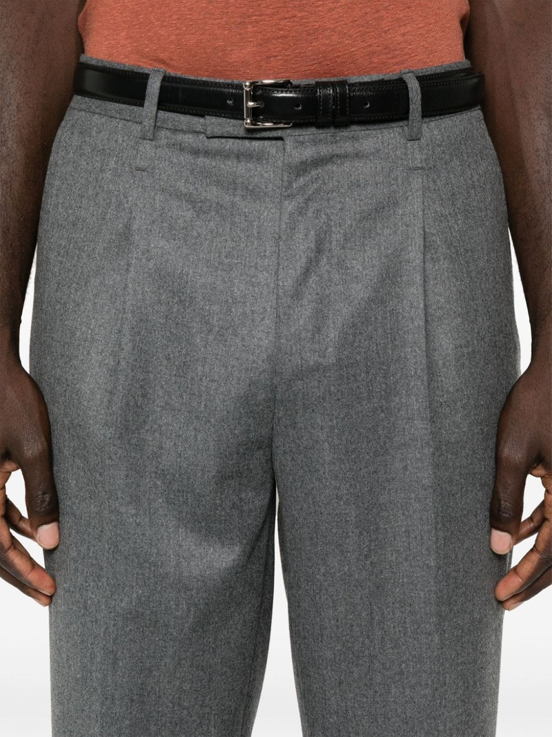 slim-cut wool trousers 5