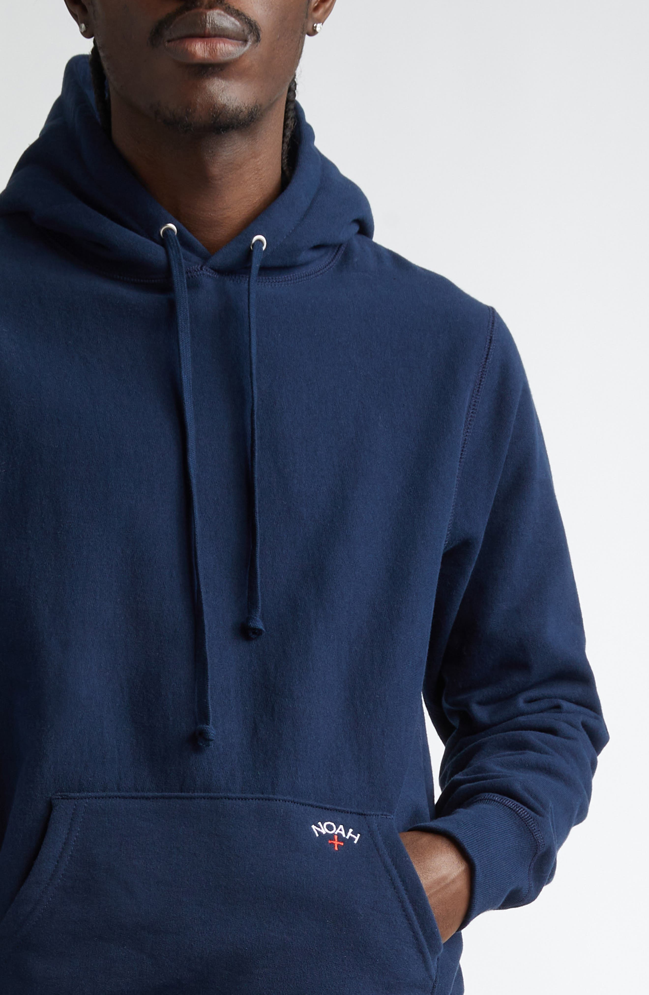Noah Classic Cotton Hoodie in Navy at Nordstrom - 5