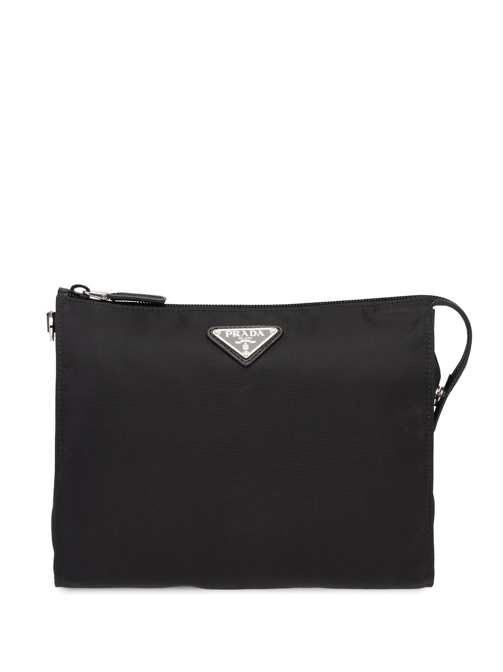 Re-Nylon and Saffiano leather pouch - 1