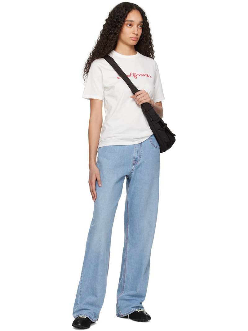 ERL White 'California' Signature T-Shirt outlook