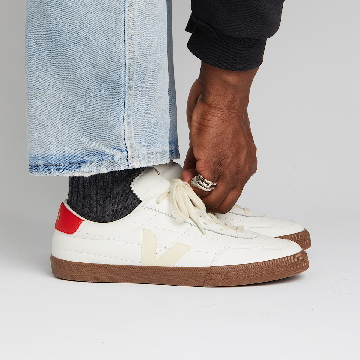 PANENKA LEATHER WHITE PIERRE PEKIN BARK - 4