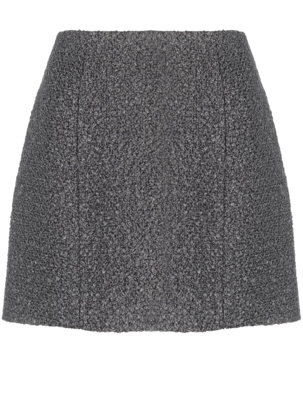 textured-knit mini skirt - 1
