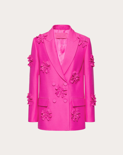 Valentino CREPE COUTURE BLAZER WITH FLORAL EMBROIDERY outlook