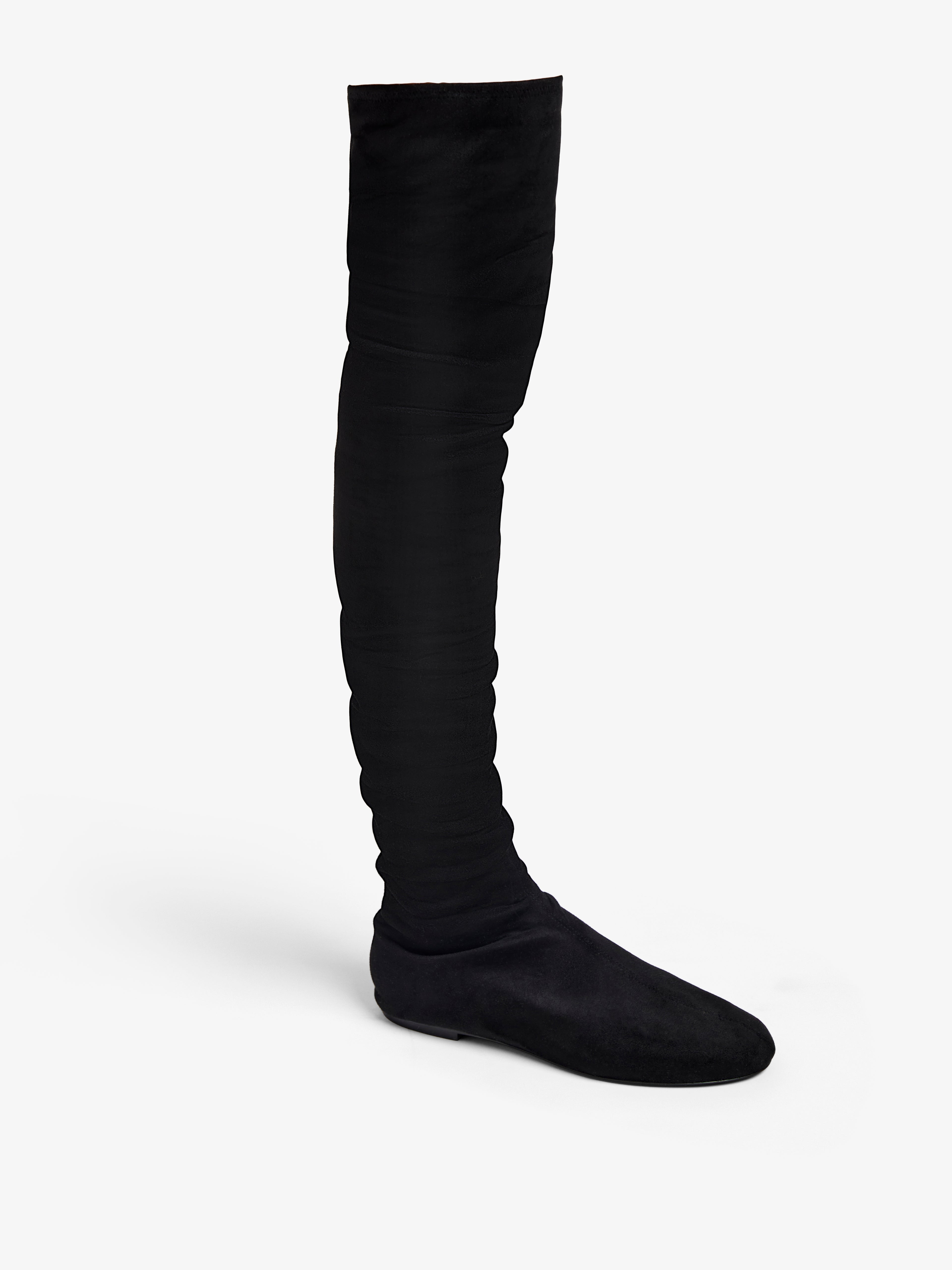 Tee Stretch Over The Knee Boots in Faux Suede - 2