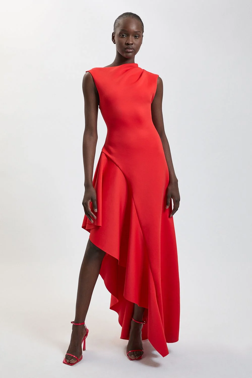 Scuba Drama Ruffle Hem Woven Maxi Dress - 1