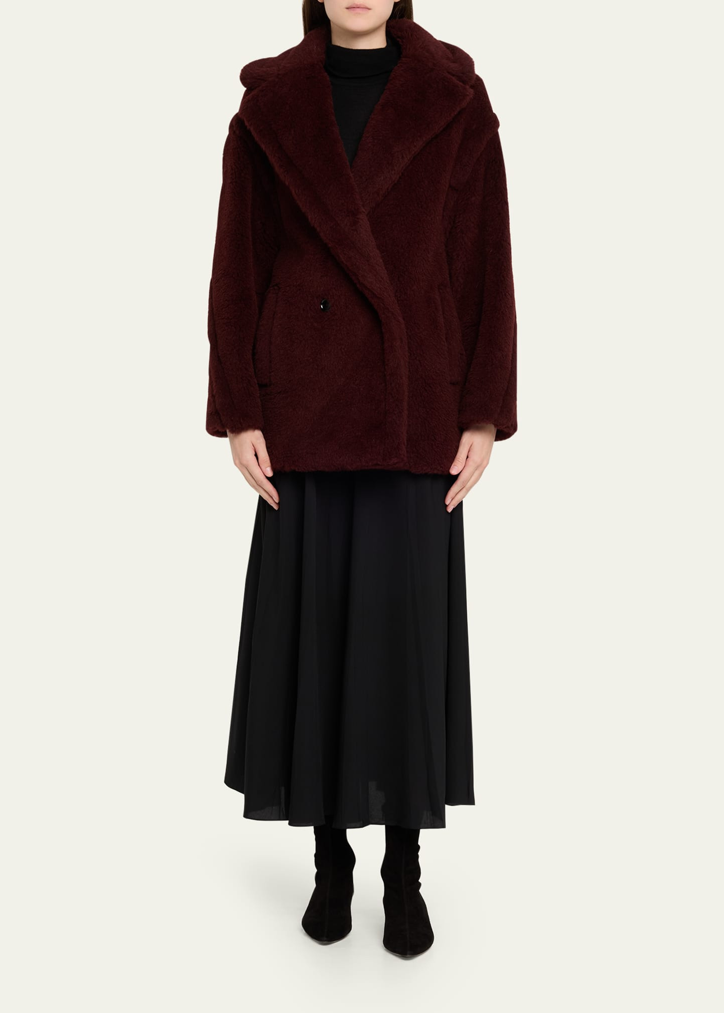 Olga Faux Fur Double-Breasted Coat - 2