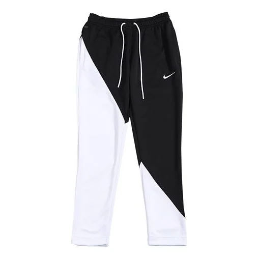 나이키 까만 백색 Colorblock Athleisure 캐주얼 스포츠 긴 바지 검정 BV5290-010 - 1