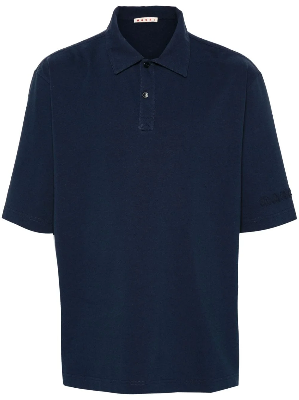 logo-patch polo shirt - 1