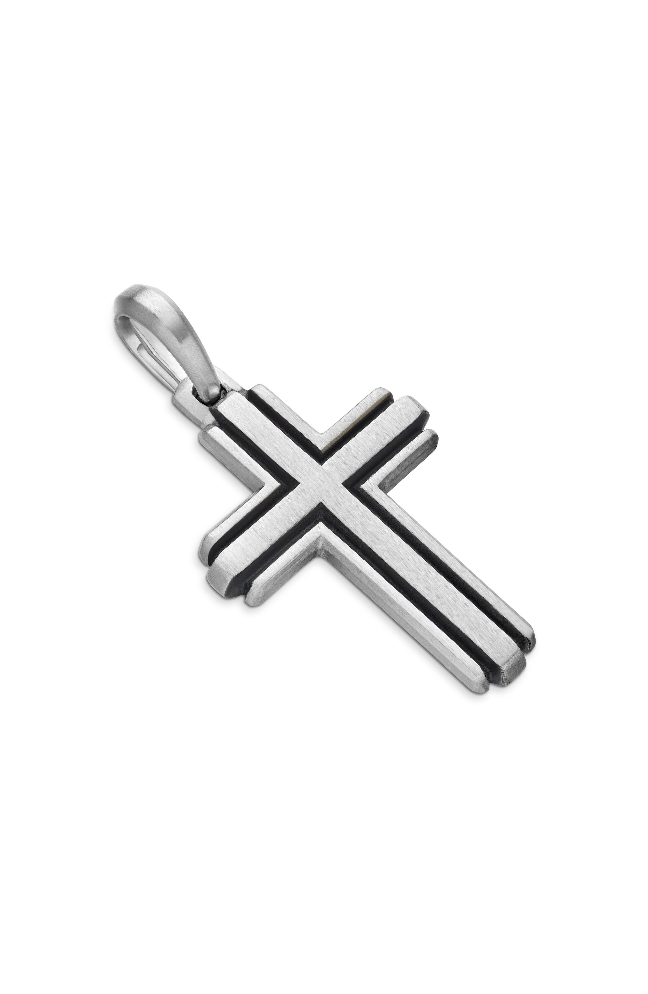 David Yurman Deco Cross Enhancer Pendant in Silver at Nordstrom - 4
