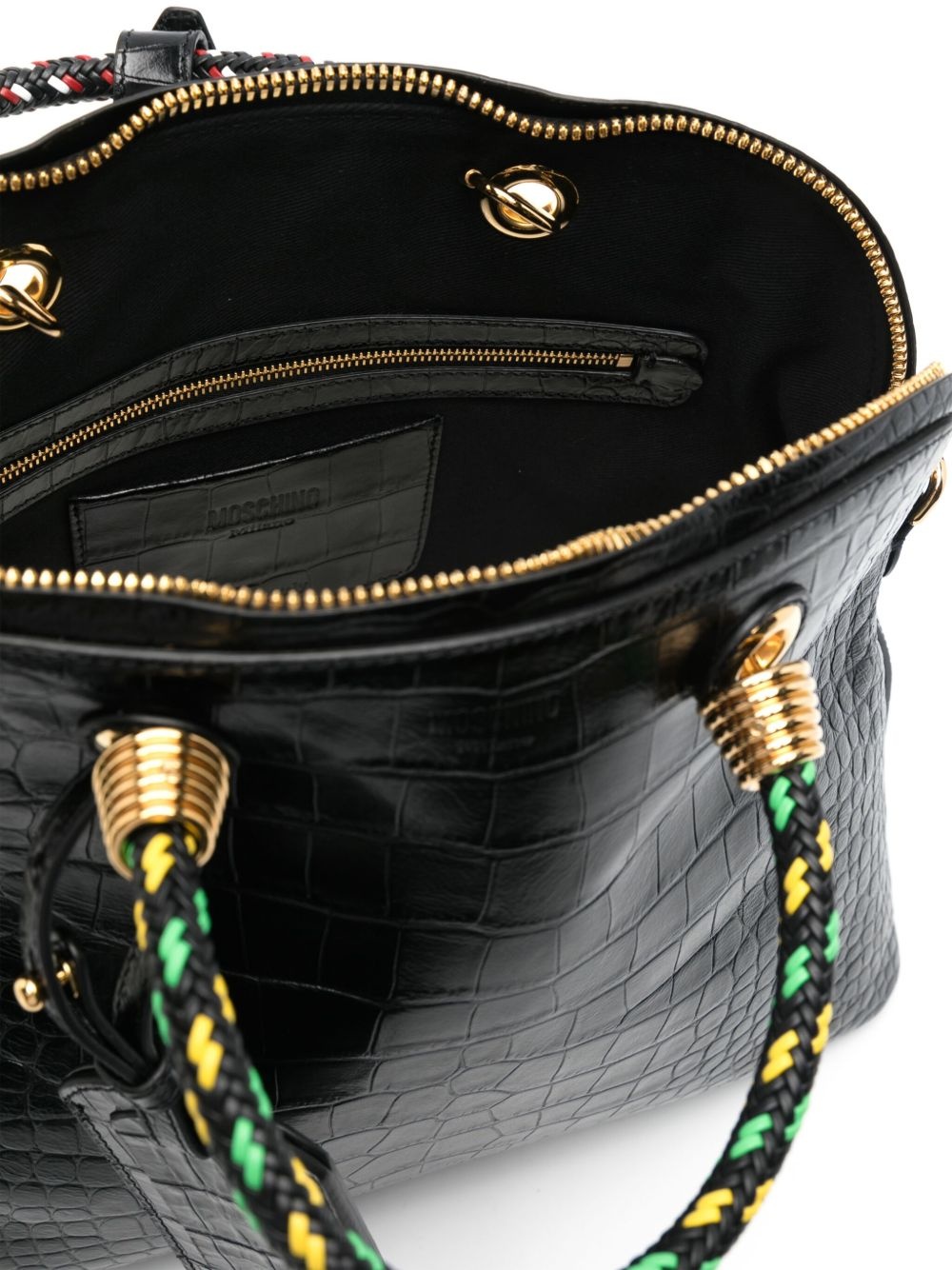 crocodile-effect tote bag - 5