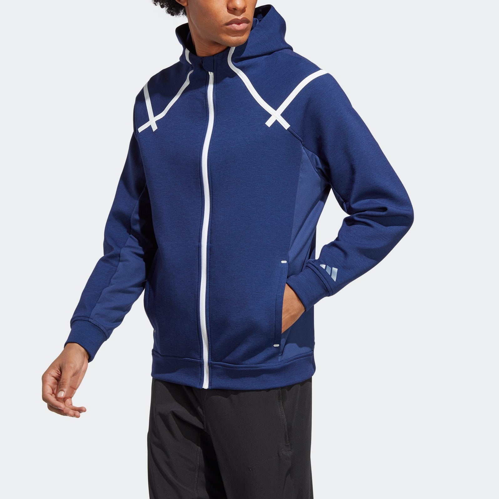 adidas Workout Teach Not Preach Full-Zip Jackets 'Blue' IB9018 - 2