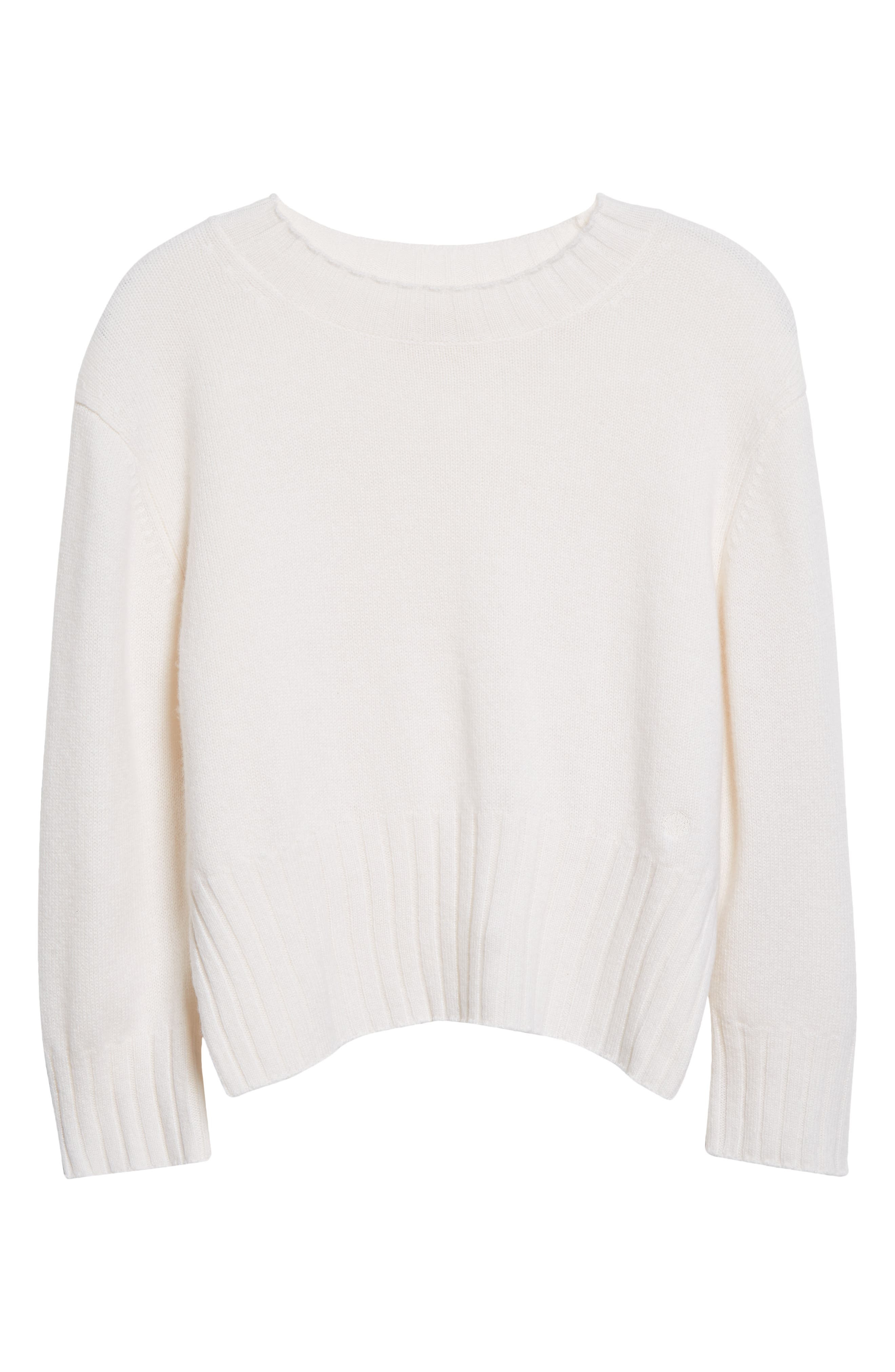 LOULOU DE SAISON Mora Three-Quarter Sleeve Cashmere Sweater in Ivory at Nordstrom - 5
