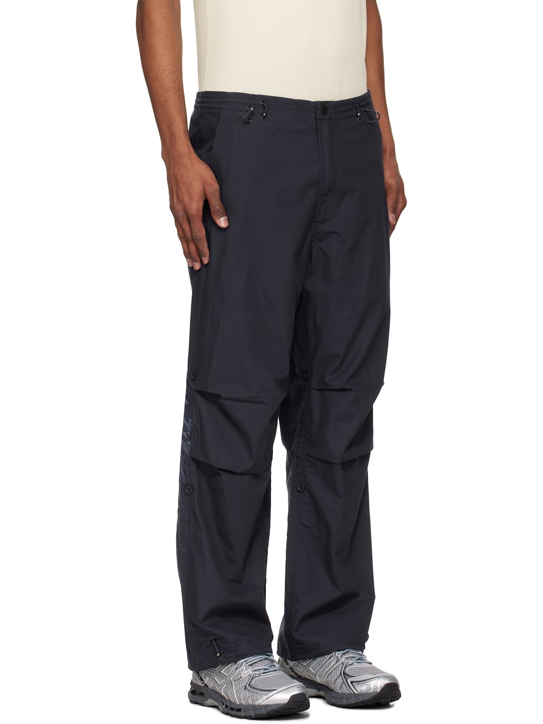 Navy 6102 Crow & Heron Loose Snopants Trousers - 2
