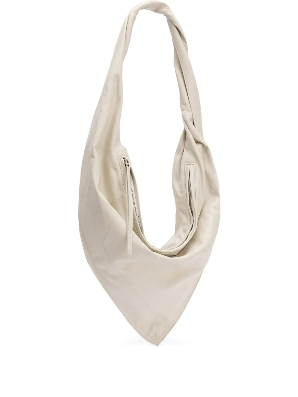Scarf twisted-strap leather shoulder bag - 1