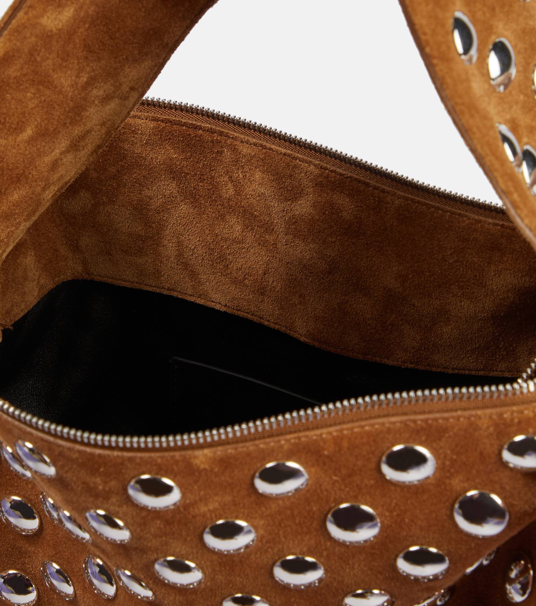 Elena studded suede shoulder bag - 3