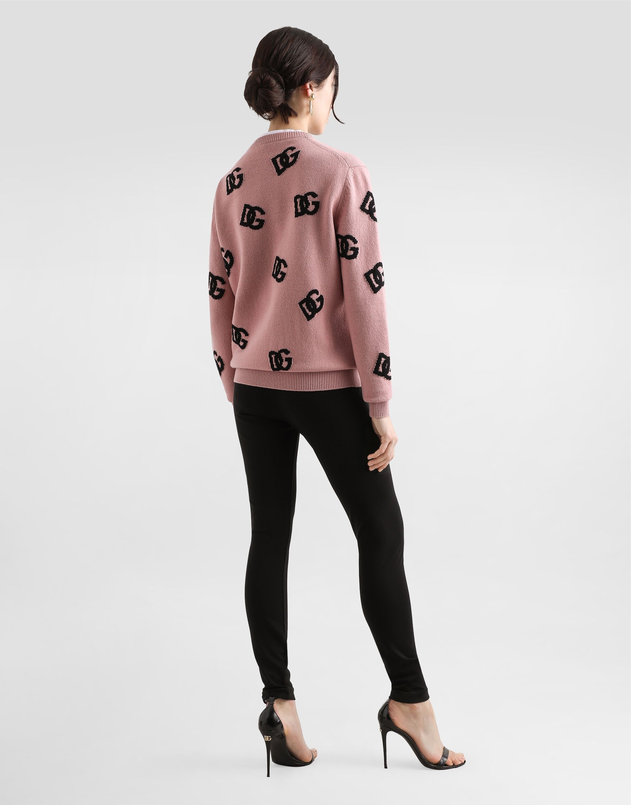 Wool sweater with DG logo inlay - 3
