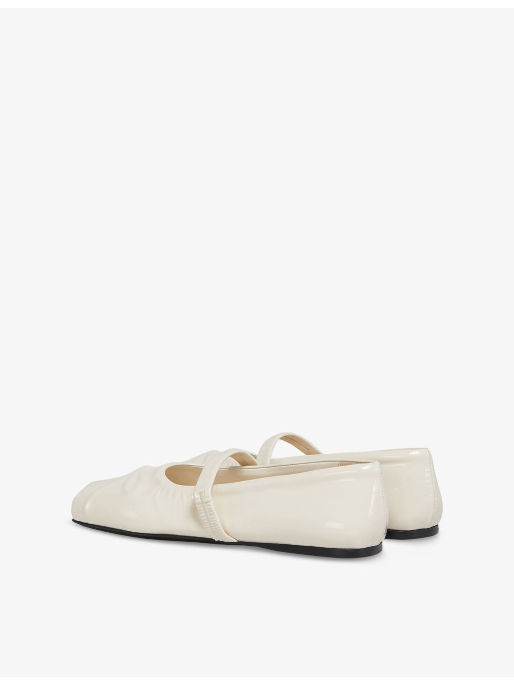 Logo-embossed patent-leather Mary Jane shoes - 4